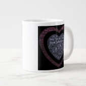 Word Art Black Valentine's Day Tasse (Vorderseite Rechts)