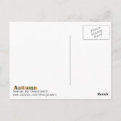 Word Art Herbst Abstrakte Buchstaben Postkarten (Rückseite)