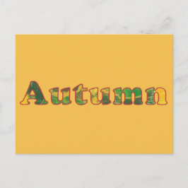 Word Art Herbst Abstrakte Buchstaben Postkarten