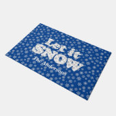 Word Art - Lassen Sie es mit schneebedecktem Hinte Fußmatte (Schrägansicht)