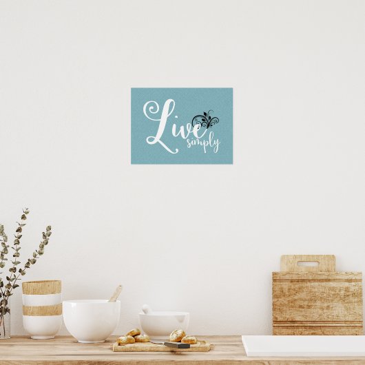 Word Art "Live Simply" | Poster (Küche)