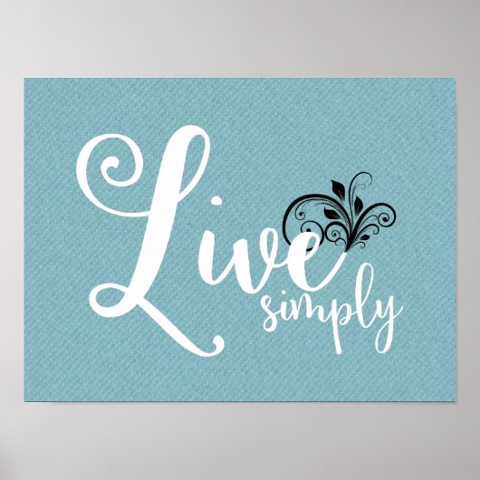 Word Art "Live Simply" | Poster (Vorne)