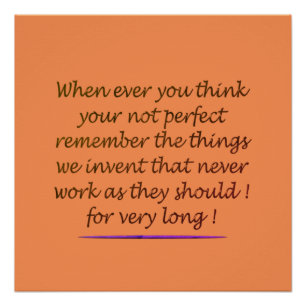 WORD ART POEM ÜBER PERFEKTES UPLIFTING POSTER