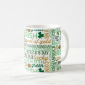 Word Art St Patrick's Day Kaffeetasse (VorderseiteRechts)