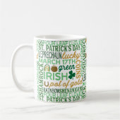 Word Art St Patrick's Day Kaffeetasse (Links)