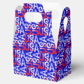 Word Art USA Text, Blue-GASTGESCHENK BOX, Gable Geschenkschachtel (Geöffnet)