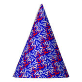 Word Art USA Text,Blue PAPER PARTY HATS Partyhütchen (Links)