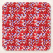 Word Art USA Text, Red PULP PARTY UNTERSETZER (Vorderseite)