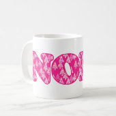 Word Art - Weihnachten Gemustert in Fuchsia Pink T Kaffeetasse (Vorderseite Links)