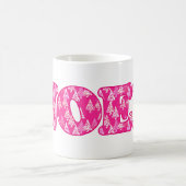Word Art - Weihnachten Gemustert in Fuchsia Pink T Kaffeetasse (Mittel)