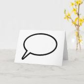 Word Balloon Karte (Gelbe Blume)