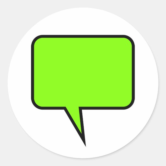 Word Balloon Runder Aufkleber (Vorderseite)