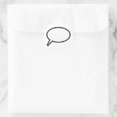 Word Balloon Runder Aufkleber (Tasche)