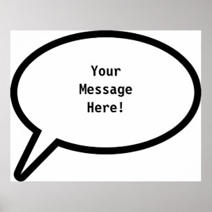 Word Balloon, YourMessageHere! Poster