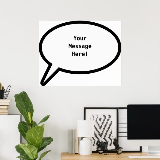 Word Balloon, YourMessageHere! Poster (Heimbüro)