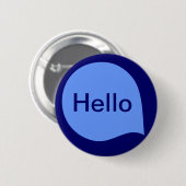Word-Blase - Baby Blue of Deep Navy Button (Vorne & Hinten)