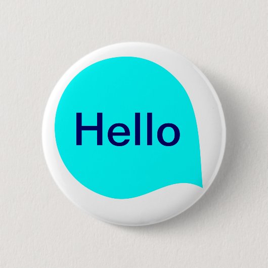 Word-Blase - Cyan on White Button (Vorderseite)