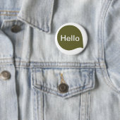 Word-Blase - Deep Olive on White Button (Beispiel)