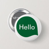 Word-Blase - Forest Green on White Button (Vorne & Hinten)