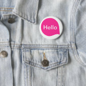 Word-Blase - Heiß rosa auf Weiß Button (Beispiel)