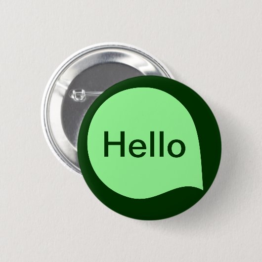 Word-Blase - Minze grün auf dunkelgrün Button (Vorne & Hinten)