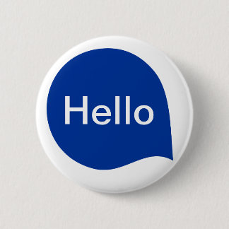 Word-Blase - Navy Blue auf Weiß Button