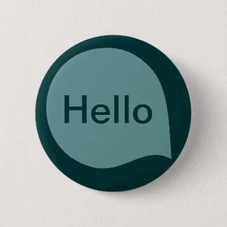 Word-Blase - Ocean Green auf Dk Moss Green Button
