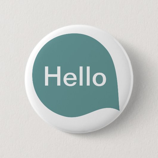 Word-Blase - Ocean Green on White Button (Vorderseite)