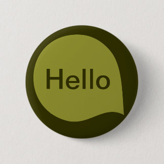 Word-Blase - Olive on Deep Olive Button
