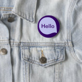 Word-Blase - Pulver Blue on Deep Lila Button (Beispiel)