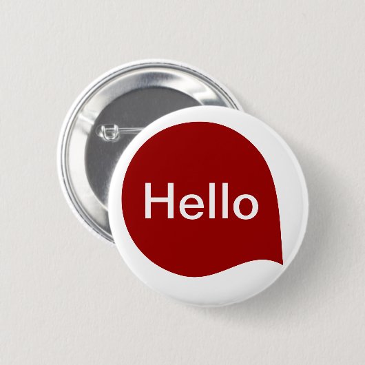 Word-Blase - Ruby on White Button (Vorne & Hinten)