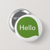 Word Bubble - Avocado Green auf Weiß Button (Vorne & Hinten)