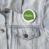 Word Bubble - Avocado Green auf Weiß Button (Beispiel)