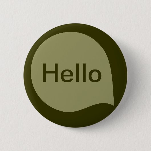 Word Bubble - Khaki on Deep Olive Button (Vorderseite)