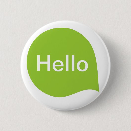 Word Bubble - Martian Green on White Button (Vorderseite)
