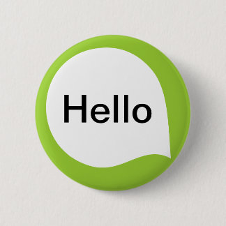 Word Bubble - White on Martian Green Button
