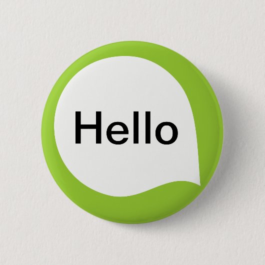 Word Bubble - White on Martian Green Button (Vorderseite)