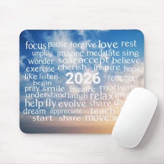 Word Cloud 2026 zu Sky Mousepad (Mit Mouse)