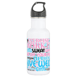 Word Cloud ausüben Trinkflasche