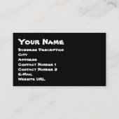 Word Cloud Blume Visitenkarte (Rückseite)