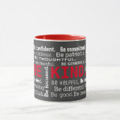 Word Cloud inspirierende Worte auf Grau Tasse (Zentrum)