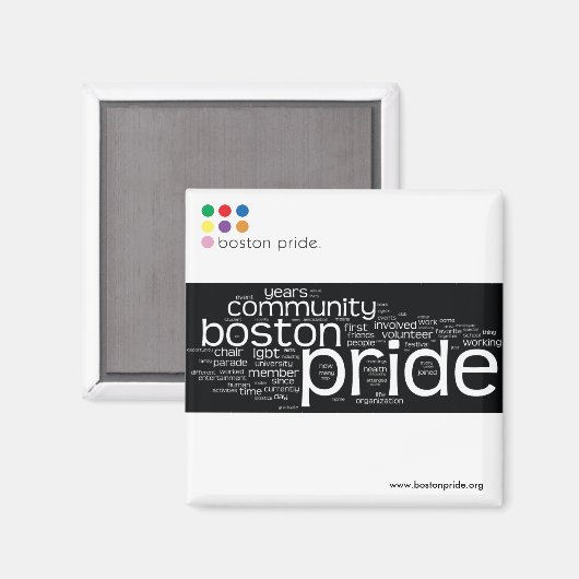 Word Cloud Magnet Square (Vorderseite/Rückseite)