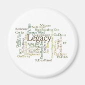 Word Cloud Round Magnet (Vorne)