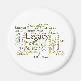 Word Cloud Round Magnet