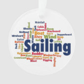 Word Cloud segeln Ornament (Vorderseite)