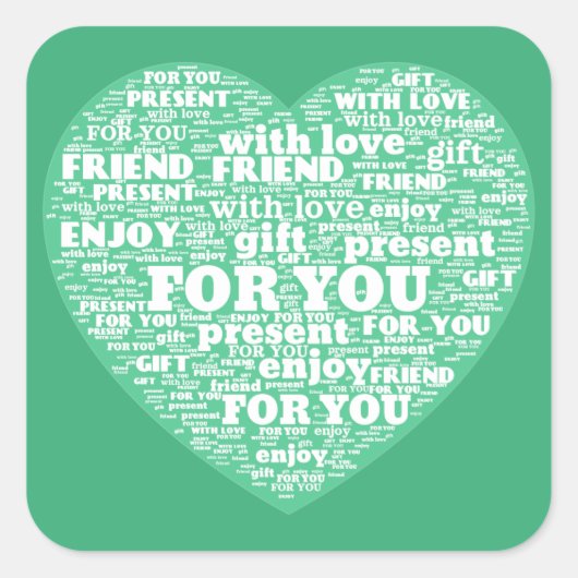 Word Cloud Stickers (Vorderseite)