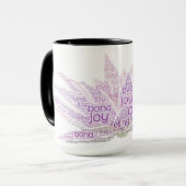 Word Cloud-Tasse Tasse (Vorderseite Links)