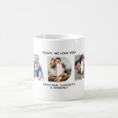 Word Daddy with pictures for Dad Kaffeetasse (Mittel)