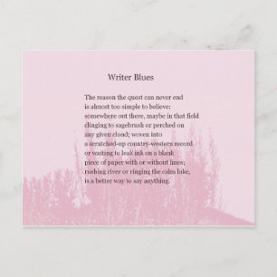 Word für Schriftsteller Postkarte