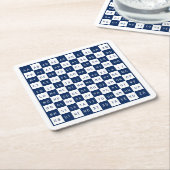 Word Game Cheat Sheet Blau Rechteckiger Pappuntersetzer (angewinkelt)